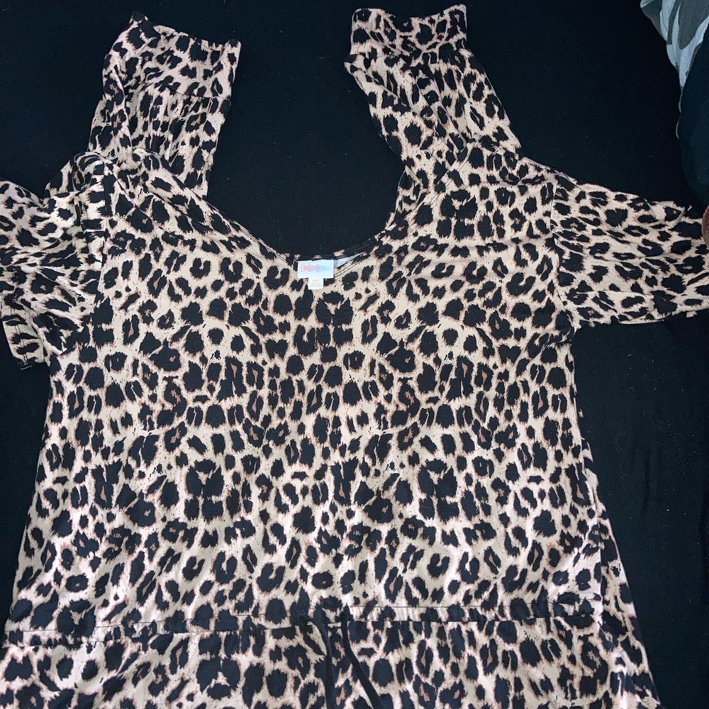 Lularoe xoe Leopard jumpsuit